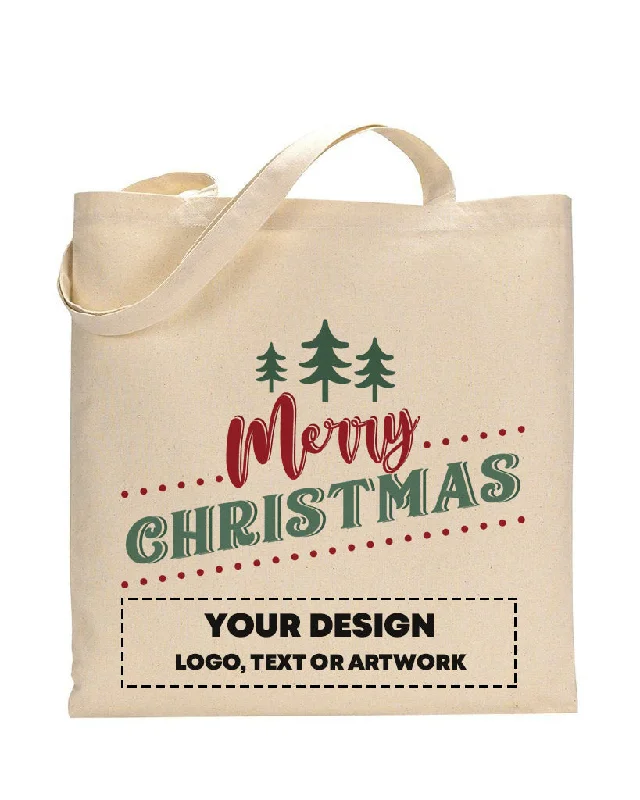 Faux fur-lined tote bag for a cozy winter accessoryChristmas Forest - Christmas Bags