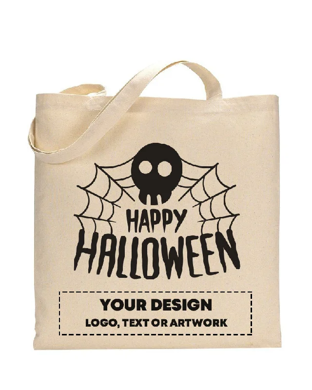 Waterproof nylon tote bag with a roll-top closure for outdoor useCobweb - Halloween Tote Bags