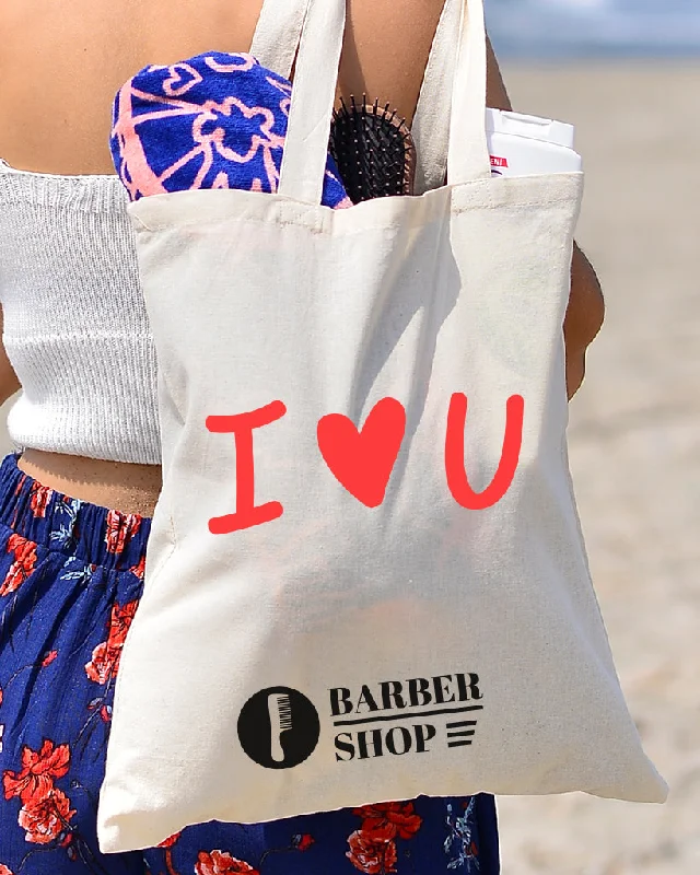 Faux fur-lined tote bag for a cozy winter accessoryI Love You! - Valentine's Tote Bag