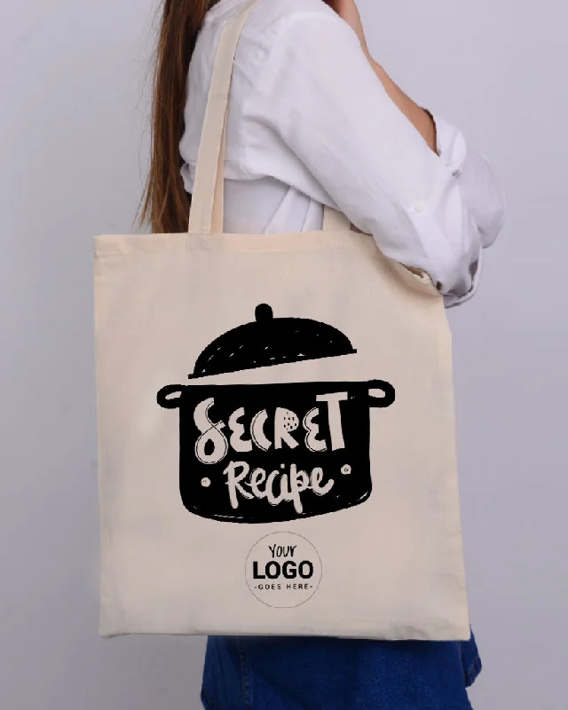 Tote bag with multiple internal compartments and a zippered pocket for organizationSecret Recipe Design - Bakery Tote Bags