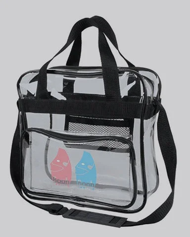 Tote bag with a detachable pouch for easy access to small itemsCustom Clear Crossbody Bag / Stadium Clear Bag - With Your Logo - CMB5079