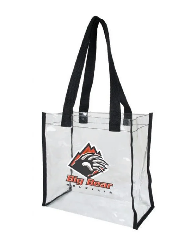 Tote bag with a hidden anti-theft pocket and RFID-blocking liningCustom Transparent Stadium Approved Clear Tote Bags - Clear Tote Bags With Your Logo - BS238