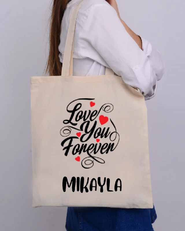 Tote bag with a tassel or fringe detail for a bohemian styleLove You Forever - Valentine's Tote Bag