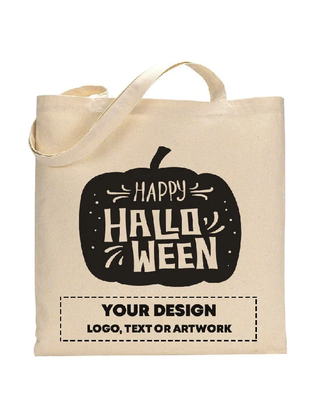 Studded leather tote bag with a punk-rock edgeSpooky Pumpkin - Halloween Tote Bags