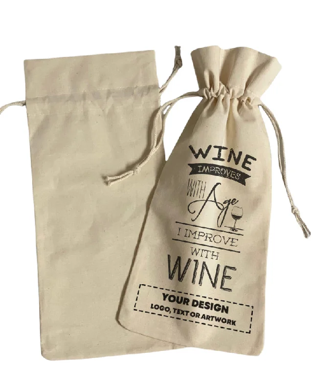 Suede tote bag in a soft pastel pink color for a feminine touchWine Improves With Age Design - Winery Tote Bags