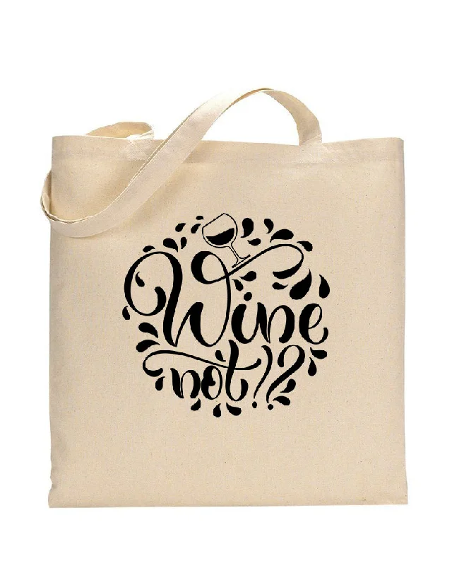 Canvas tote bag with a large printed city map for a trendy lookWine? Not? Design - Winery Tote Bags