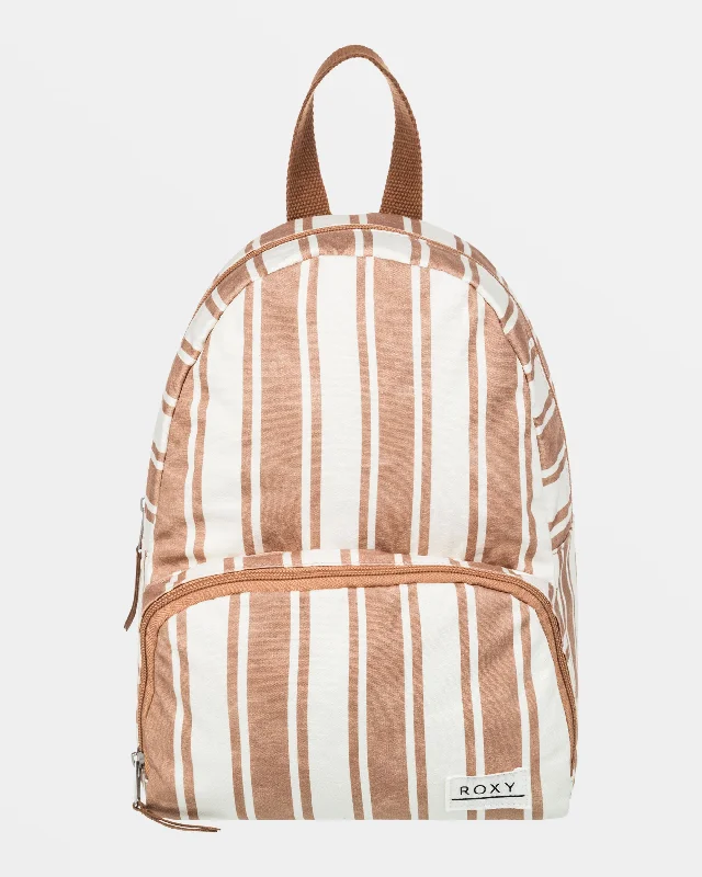 Metallic backpack with a shiny finish for a trendy evening accessoryAlways Core Canvas Extra Small Backpack - Camel Sandy Stripe