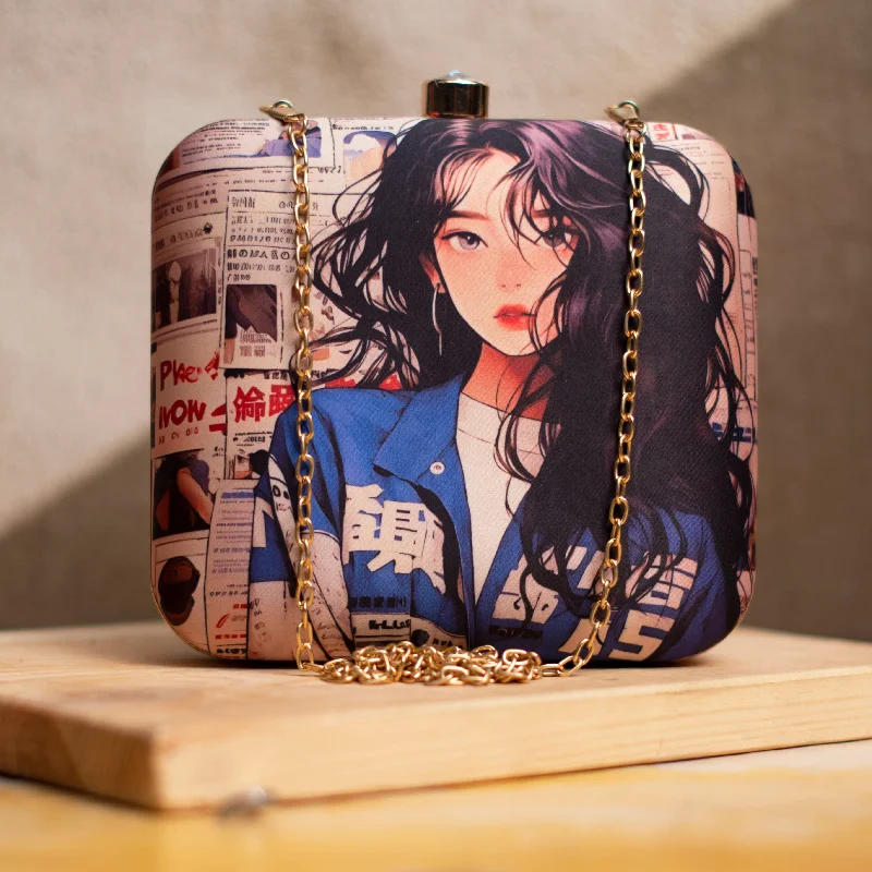 Floral - printed clutch for a spring or summer eveningArtklim Anime Girl Printed Clutch