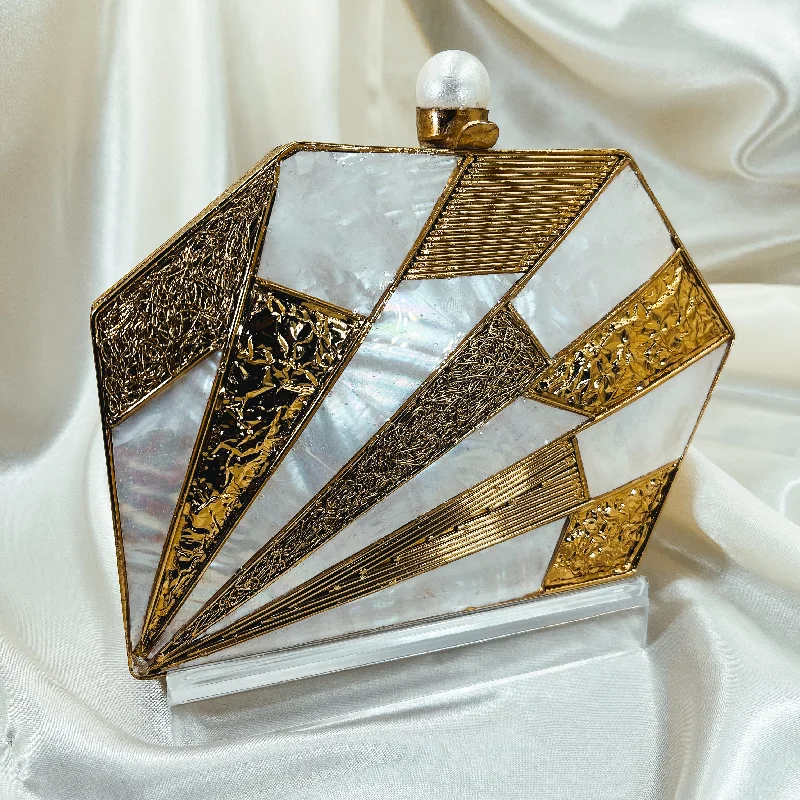 Crystal - encrusted clutch for a red - carpet eventASHLEY Clutch (Gold)