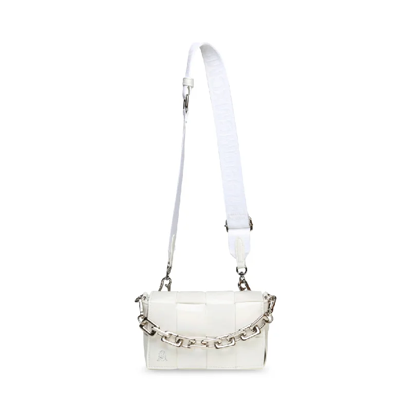 Studded crossbody bag with a punk - rock edgeBCYRUS-P WHITE