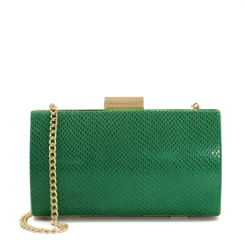 Geometric - shaped evening bag for a contemporary aestheticBELLEVIEW - GREEN