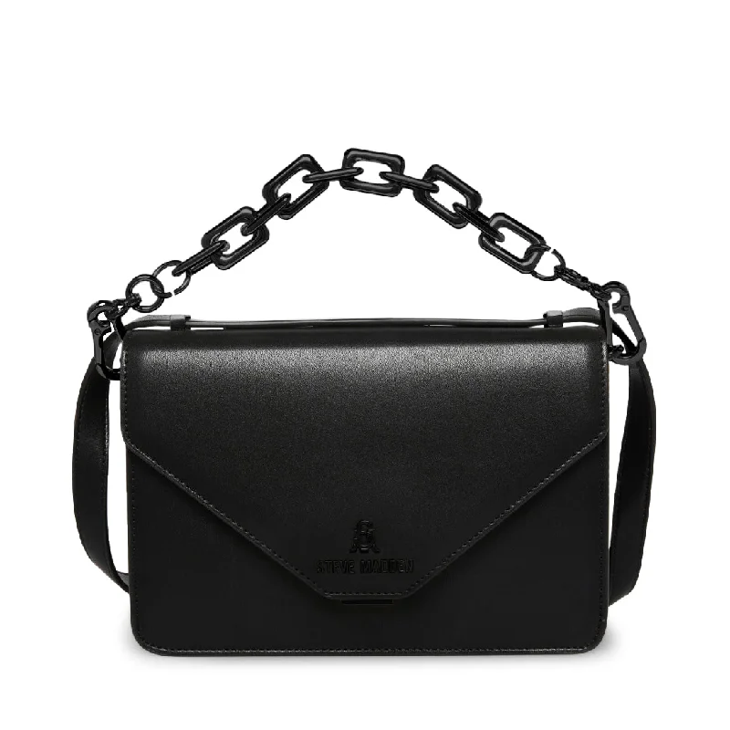 Crossbody bag with a detachable strap for easy customizationBINDIO-L BLACK SYNTHETIC