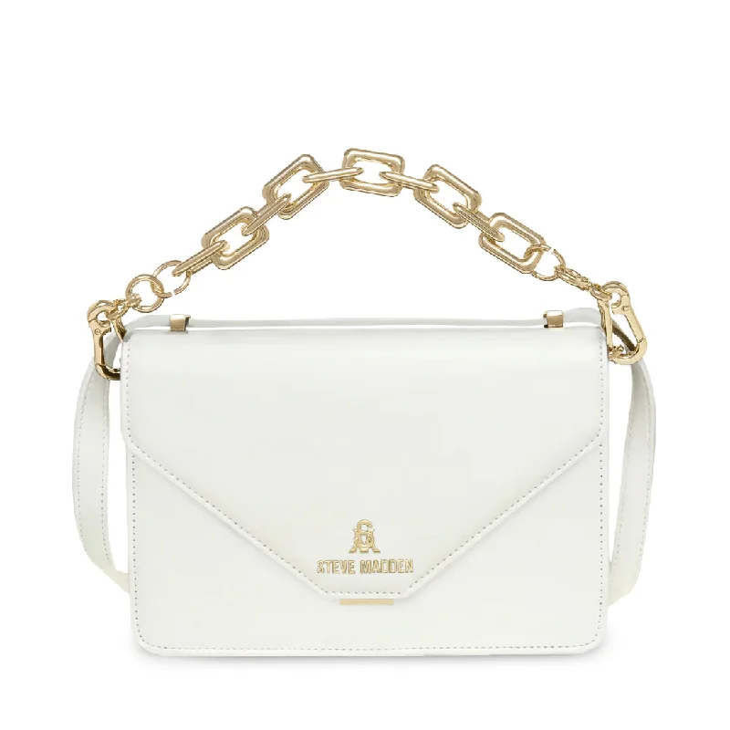 Vegan leather crossbody bag for eco - conscious consumersBINDIO-L WHITE