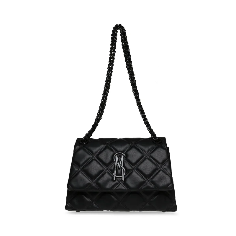 Leatherette shoulder bag with a quilted diamond pattern for sophisticationBJOLENE BLACK