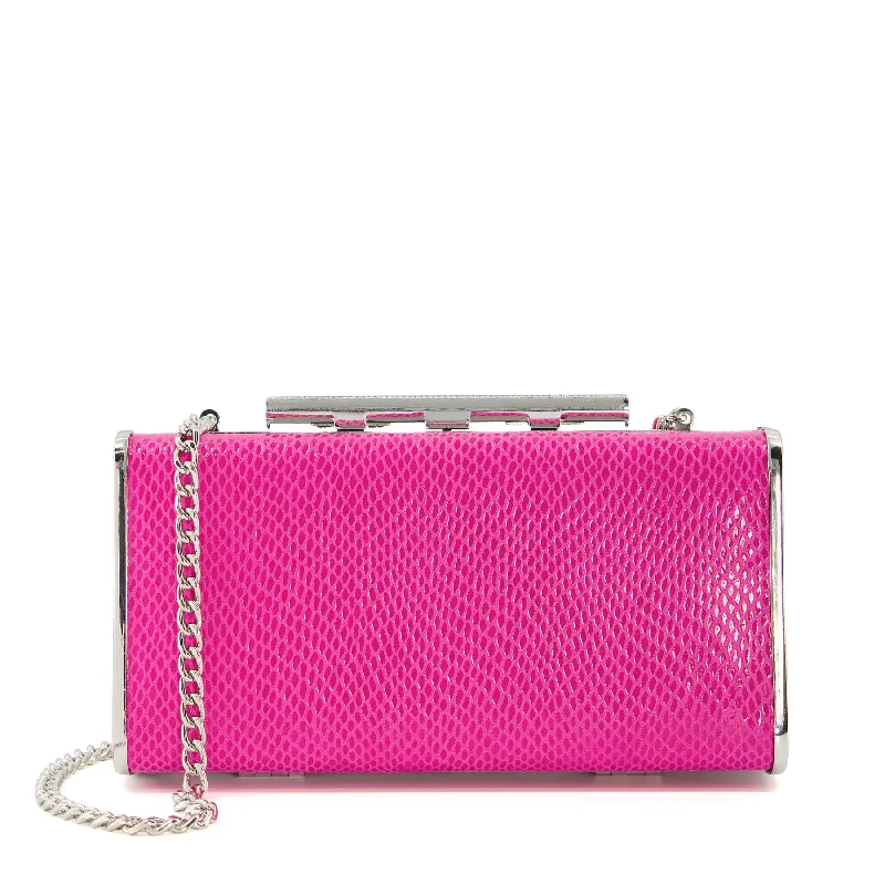 Velvet clutch with a tassel detail for a bohemian - chic styleBLAKELEE - PINK