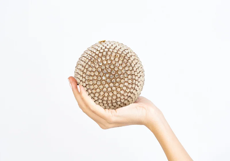 Crystal - encrusted clutch for a red - carpet eventBling Sphere