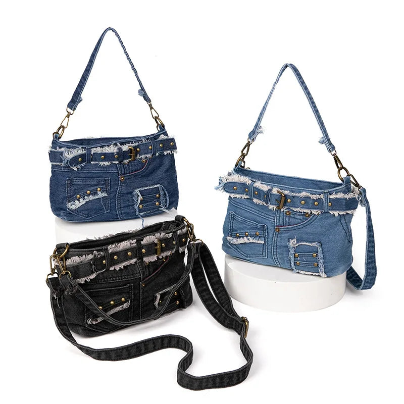 Women's adjustable strap canvas and suede hybrid backpacksBM9020 Drop shipping 2023 New Designer Brand Bags Jeans Large Capacity Shoulder Bags denim Chain Bags luxury handbags for women