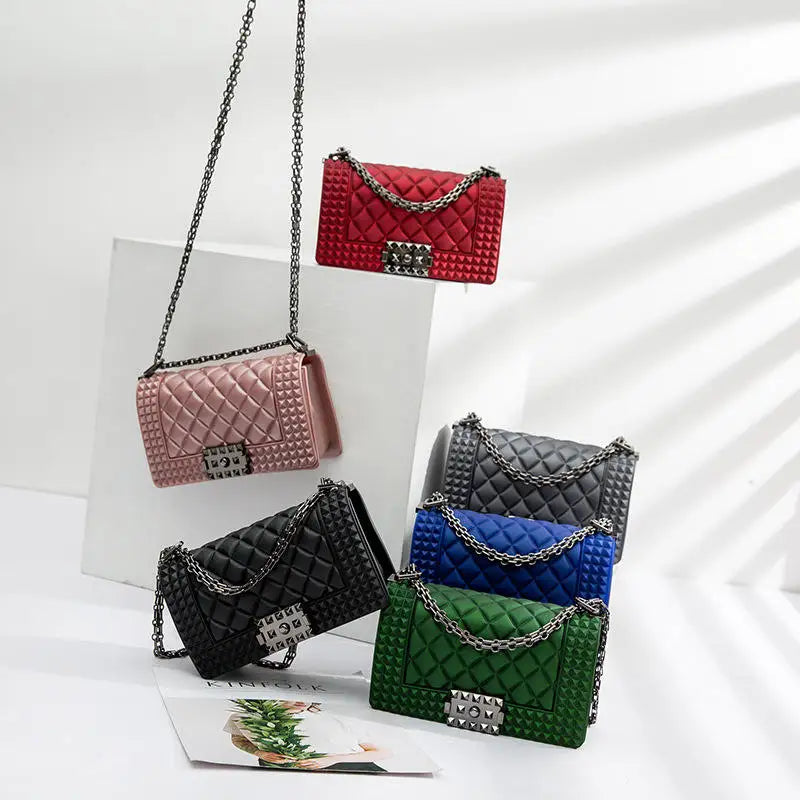 Women's embroidered silk shoulder bags with intricate beadworkBM9923 Hot sale wholesale jelly ladies handbags woman silicone hand bag candy color shoulder bags women jelly purses handbag