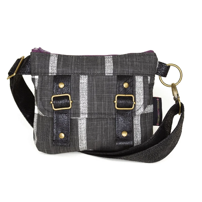 Crossbody bag with a hidden anti - theft pocket for securityBrittany: Gridwork