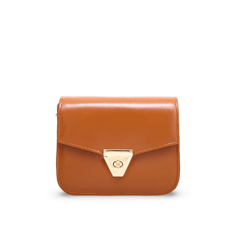 Shoulder bag with a detachable and adjustable strap for customized wearBrown Formal Shoulder Bag P56100