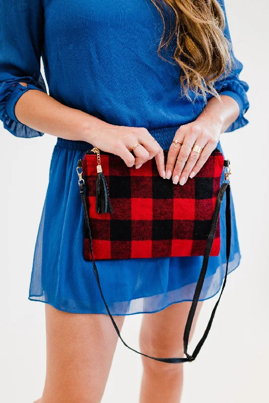 Velvet clutch with a tassel detail for a bohemian - chic styleBryn Crossbody Clutch - Final Sale