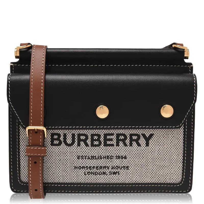 Vegan leather crossbody bag for eco - conscious consumersBURBERRY BABY TITLE BAG