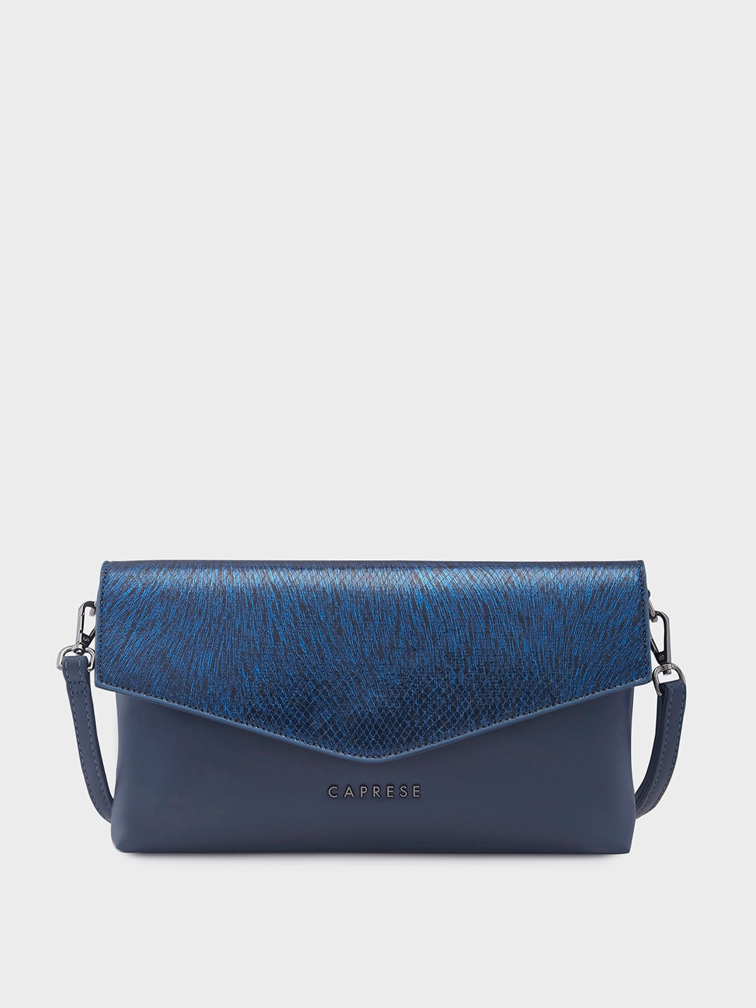 Mother - of - pearl clutch with a delicate sheenCaprese Ava Clutch Large Navy