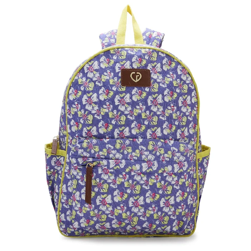 Backpack with multiple compartments, including a laptop sleeve for organizationCaprese Blossom Laptop Backpack Large Purple