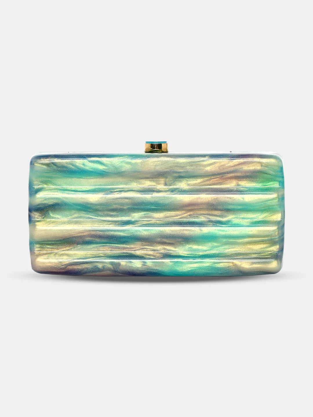 Mother - of - pearl clutch with a delicate sheenCaprese Gaina Clutch Small Blue