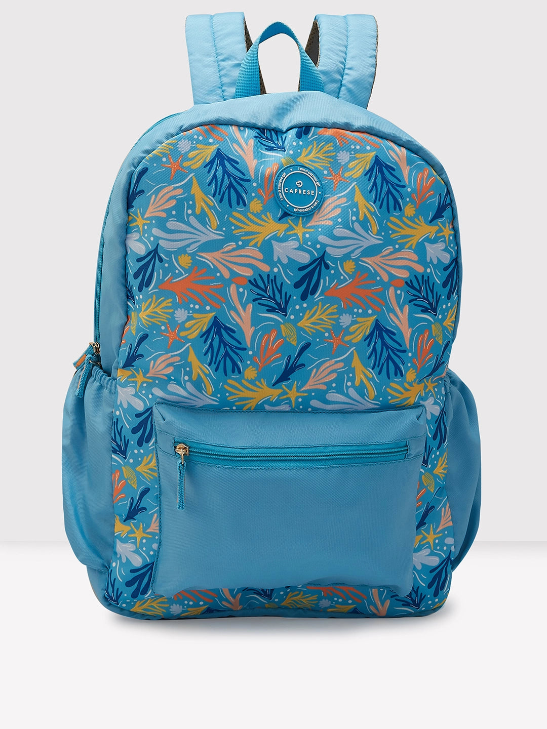 Embroidered backpack with detailed floral threadwork for a unique touchCaprese Xenia Laptop Backpack X Large Printed Light Blue