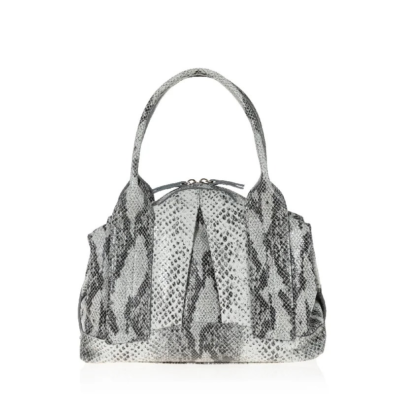 Handle bag with a detachable charm or keychain for personalizationCast Away Too (Grey Snake)