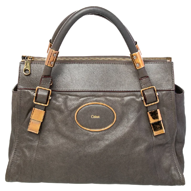 Satchel with multiple compartments and dividers for organizationChloé Leather Satchel