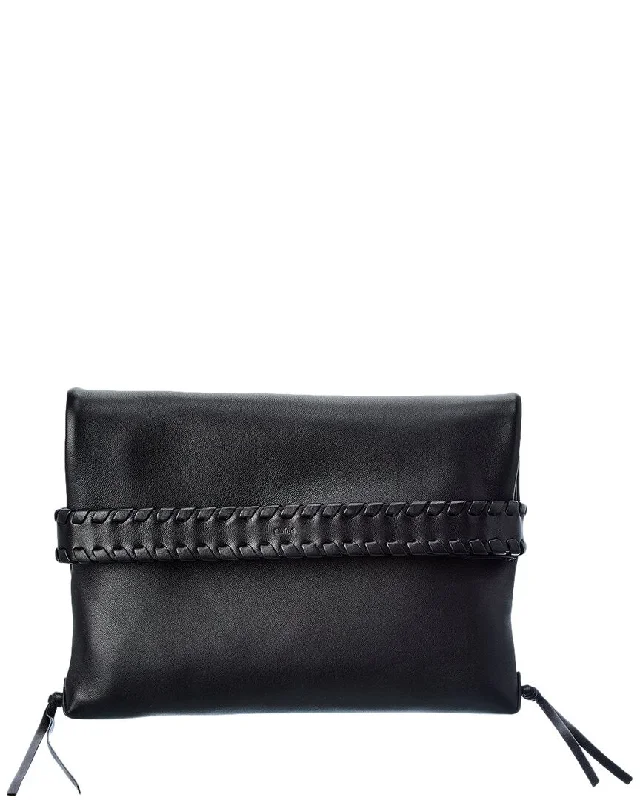 Fur - trimmed evening bag for a luxurious winter eventChloé Mony Leather Clutch