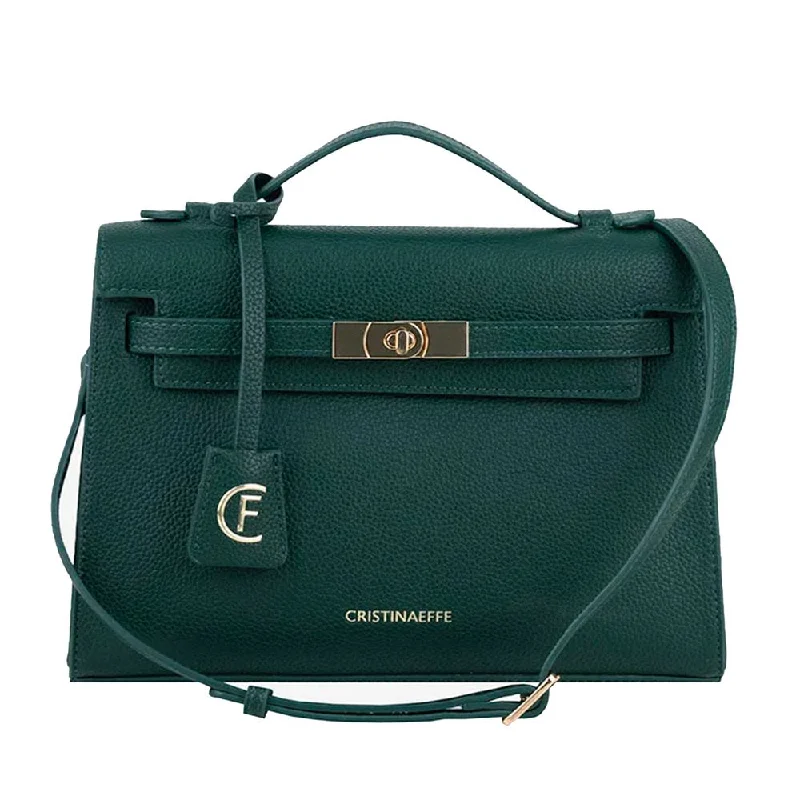 Convertible crossbody bag that can be worn as a shoulder bagCRISTINAEFFE Green Artificial Leather Crossbody Bag