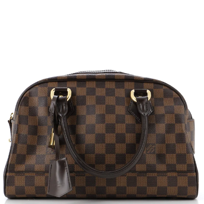 Vegan leather satchel for eco-conscious consumersDuomo Boston Bag Damier