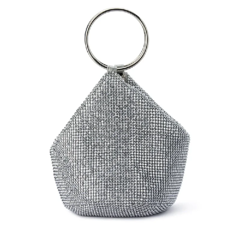 Handle bag with a hidden anti - theft pocket and RFID - blocking liningELLIE Crystal Mesh Handle Bag