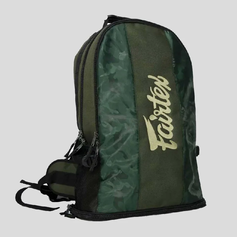 Soft suede backpack in a warm caramel color for autumn fashionFairtex BAG4 Camo Rucksack Green