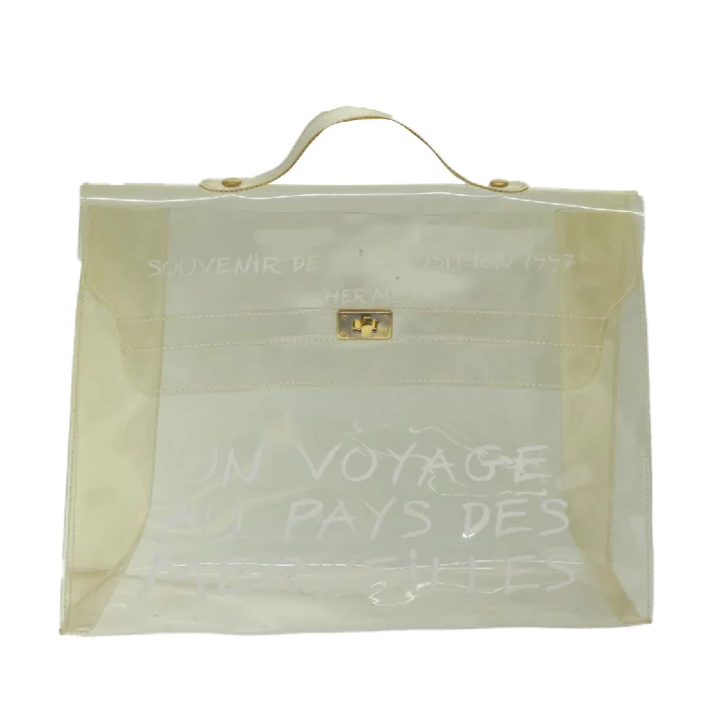 Geometric - shaped evening bag for a contemporary aestheticHermès -- clear Vinyl Handbag (Pre-Owned)