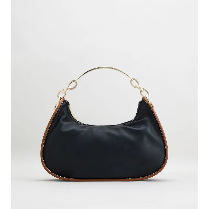 Convertible shoulder bag that can be worn as a cross - body bagHobo Bag in Leather Small