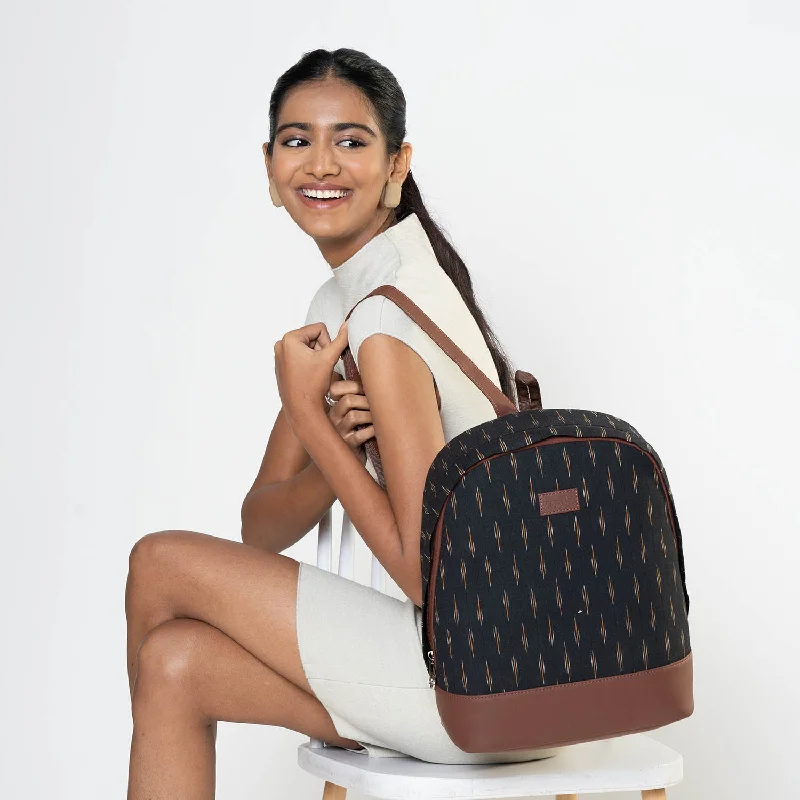 Convertible backpack that can be worn as a cross - body bagIkat GreRe Dome Daypack