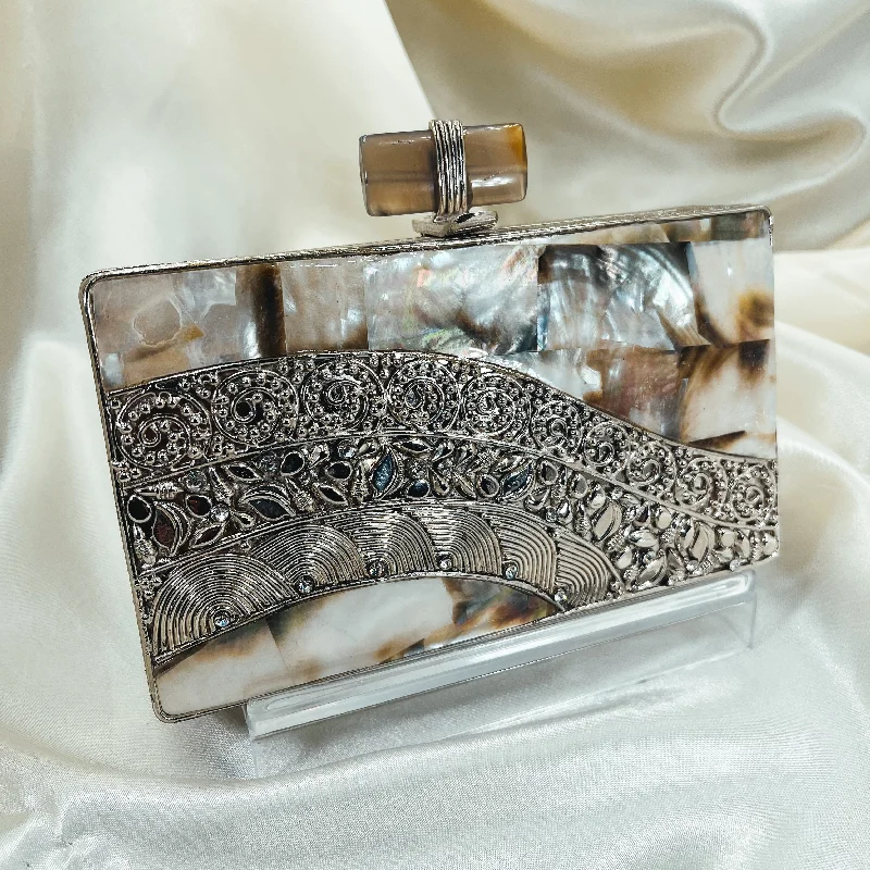 Sequined clutch in a metallic color for a party lookJAMIE Clutch