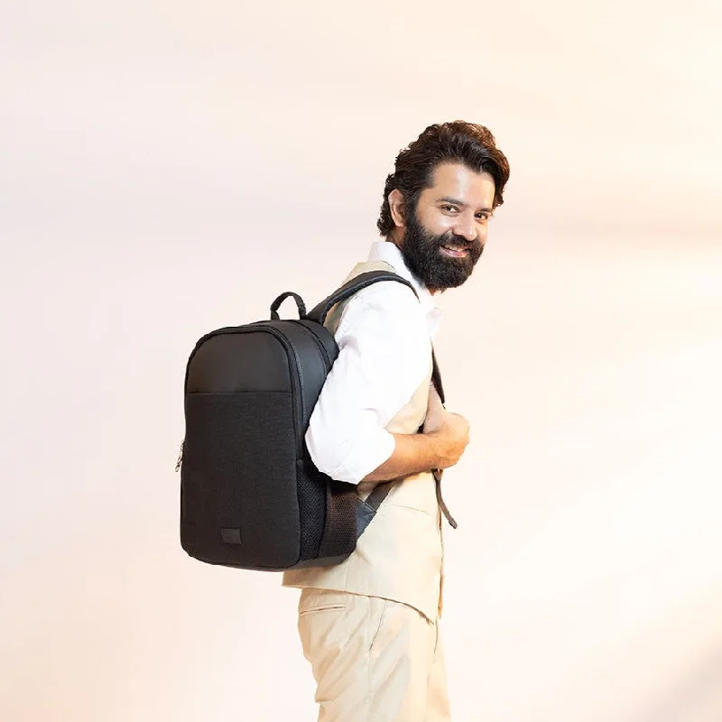 Studded backpack with a punk - rock edgeJet Black Statement Backpack