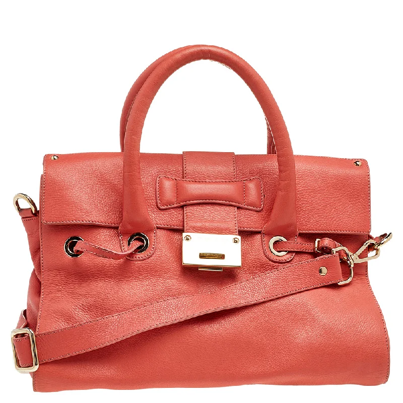 Studded satchel with a punk-rock edgeJimmy Choo Coral Leather Rosalie Satchel