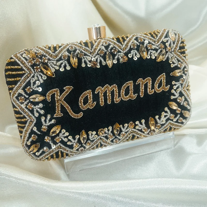 Patent leather clutch with a modern, minimalist designKAMANA Custom Clutch