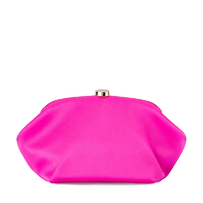 Canvas handle bag with a large floral print for a spring - summer lookKARINA Satin Clutch