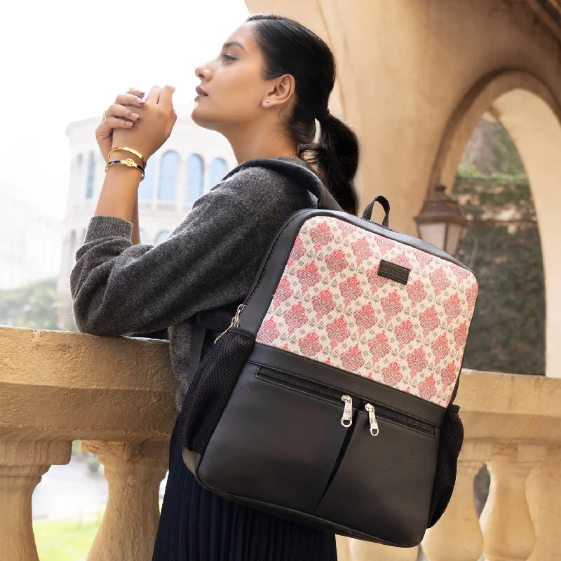 Studded backpack with a punk - rock edgeKashmiri Tulips Office Backpack