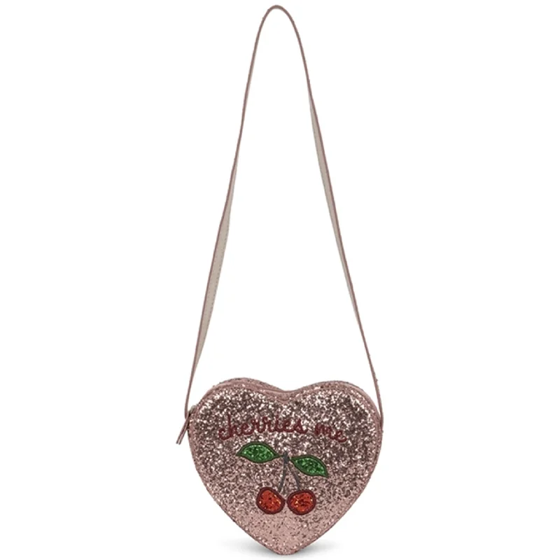 Studded leather shoulder bag with a punk - rock aestheticKonges Sløjd Tut Shoulder Bag Cherry