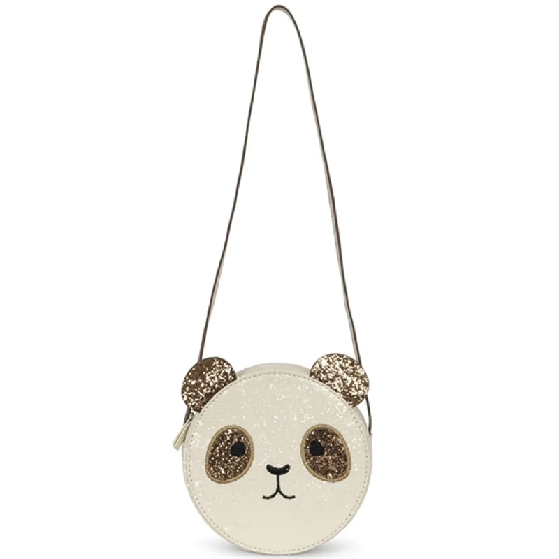 Vegan leather shoulder bag made from recycled materials for eco - friendlinessKonges Sløjd Tut Shoulder Bag Panda