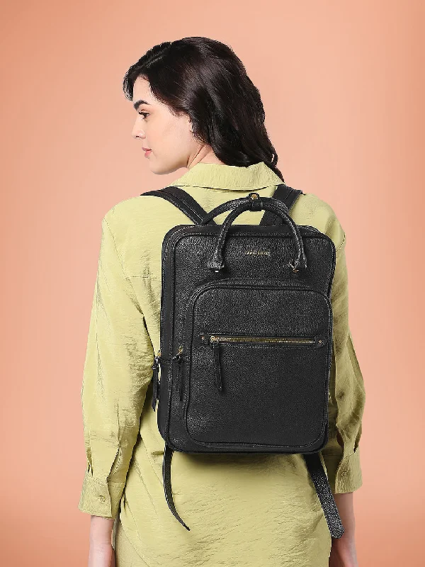 Color - blocked backpack with bold and bright hues for a fashionable appearanceLavie Luxe Black Medium Women's Harris Laptop Backpack