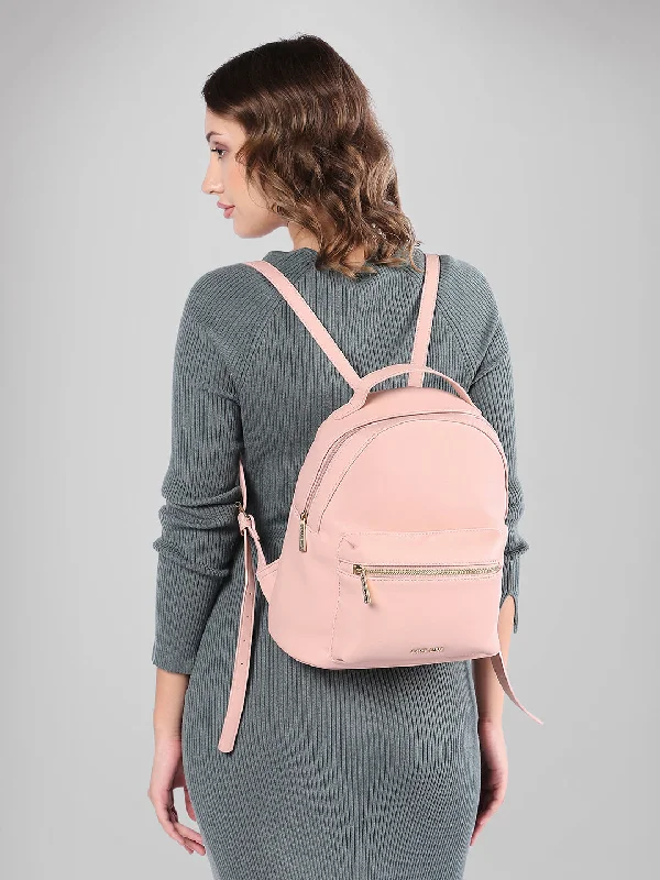 Backpack with adjustable straps and a padded back for comfortLavie Luxe Light Pink Medium Women's Waffle Girl's Backpack